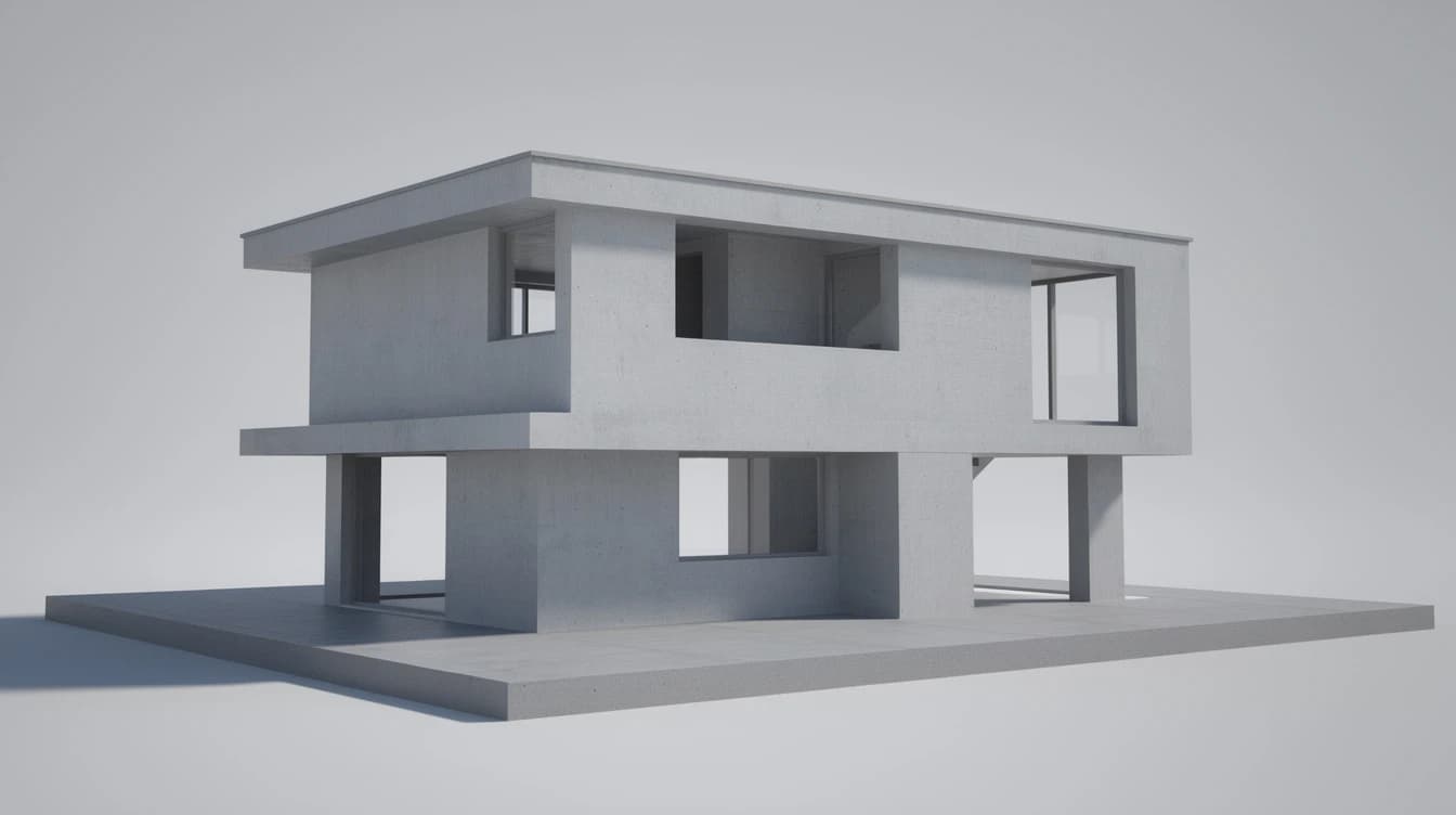 Façade brute avant rendu extérieur