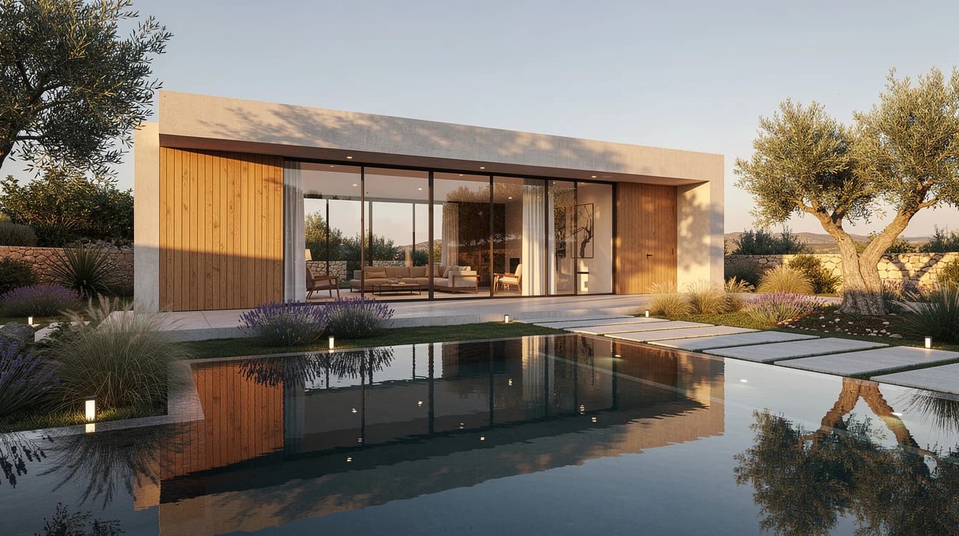 Exemple de rendu architectural généré par Nabst Studio